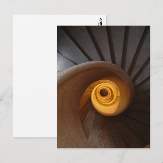 Rustikale alte Spiraltreppe Postkarte (Vorne/Hinten)
