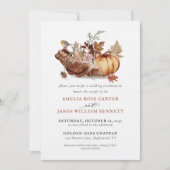 Rustikale alte Stiefel fallen Pumpkin Farm Boho We Einladung (Vorderseite)