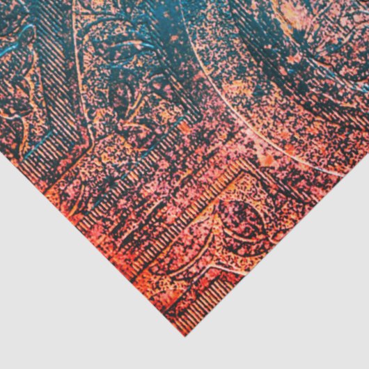 Rustikale Alte Welt in Sangria Dekoupage Seidenpapier (Ausschnitt)