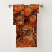 Rustikale Alte Weltkarte Badhandtuch Set (Insitu)