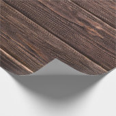 Rustikale, ältere Holzplanks Geschenkpapier (Ecke)