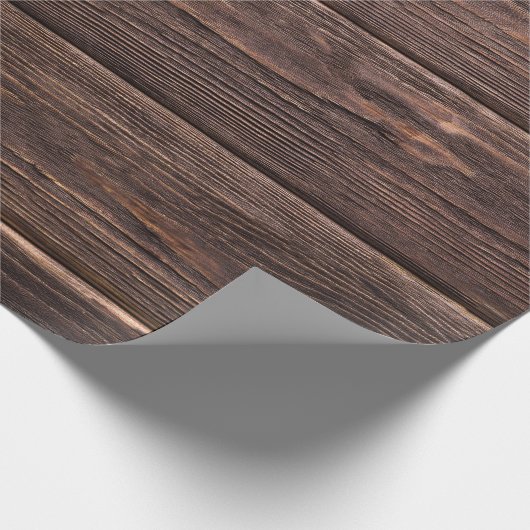 Rustikale, ältere Holzplanks Geschenkpapier (Ecke)