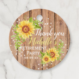 Rustikale Altersversorgung Blumenblüte Danke Party Geschenkanhänger