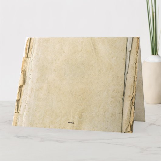 Rustikale Altpapierkarte Save the Date Karte (Rückseite)