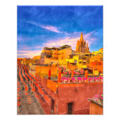 Rustikale Altstadt San Miguel De Allende Paint Fotodruck (Vorne)