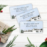 Rustikale American West Christmas Rücksendeadresse Adressaufkleber<br><div class="desc">Dieses elegante Retourenlabel besticht durch eine eindrucksvolle,  rustikale Aquarellfarbe des amerikanischen West-Büffels an einem friedlichen,  schneebedeckten Abend. Ideal,  um Feriengrüstungen an Familie,  Freunde oder Kunden zu versenden. Matching Ferienkarten verfügbar.</div>