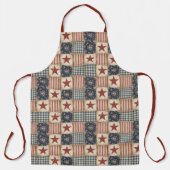 Rustikale Americana-Patchwork-Ästhetik Schürze (Vorderseite)