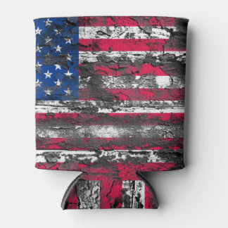 Rustikale amerikanische Flagge Dosenkühler