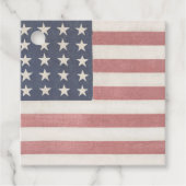 Rustikale amerikanische Flagge Geschenkanhänger (Vorderseite)