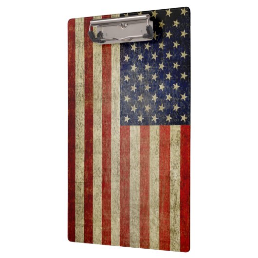 Rustikale amerikanische Flagge Klemmbrett (Links)