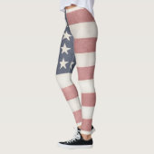Rustikale amerikanische Flagge Leggings (Links)