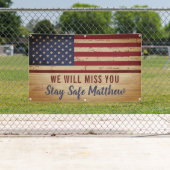 Rustikale amerikanische Flagge - Militärisches Weg Banner (Insitu)