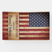 Rustikale amerikanische Flagge Militärpolizei Banner (Horizontal)