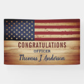 Rustikale amerikanische Flagge Militärpolizei Banner (Horizontal)