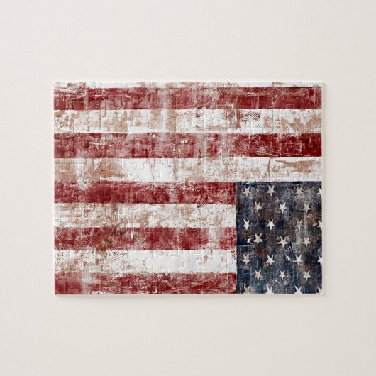Rustikale amerikanische Flagge Puzzle (Horizontal)