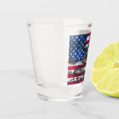 Rustikale amerikanische Flagge Schnapsglas (Links)