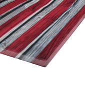 Rustikale amerikanische Flagge und deutsche Flagge Schneidebrett (Ecke)