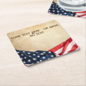 Rustikale amerikanische Flagge USA Patriotic Vinta Rechteckiger Pappuntersetzer (angewinkelt)