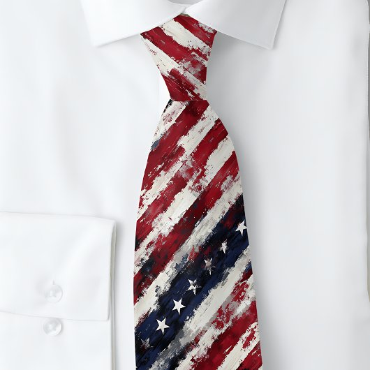 Rustikale amerikanische US Flagge Krawatte