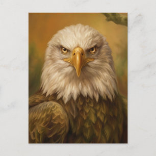 Rustikale amerikanische Weißkopfseeadler Postkarte