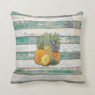 Rustikale Ananas (aquamarin) Kissen