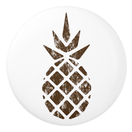 Rustikale Ananas Keramikknauf (Vorderseite)