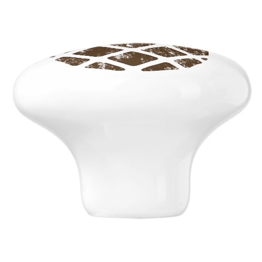 Rustikale Ananas Keramikknauf (Seitenansicht)