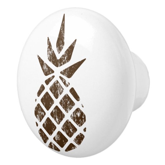 Rustikale Ananas Keramikknauf (Rechts)