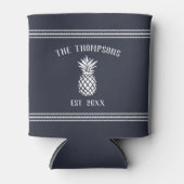 Rustikale Ananas Personalisiert Familienname Dosenkühler (Vorderseite)
