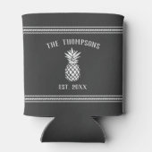 Rustikale Ananas Personalisiert Familienname Dosenkühler (Rückseite)