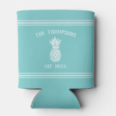 Rustikale Ananas Personalisiert Familienname Dosenkühler (Rückseite)