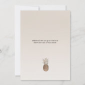 Rustikale Ananas-Tropenhawaiianische Hochzeit Einladung (Rückseite)