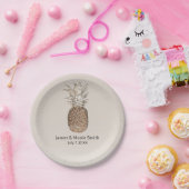 Rustikale Ananas-Tropenhawaiianische Hochzeit Pappteller (Party)