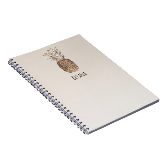 Rustikale Ananas tropisch-hawaiianisch Notizblock (Rechte Seite)