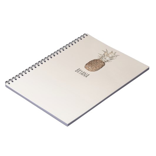 Rustikale Ananas tropisch-hawaiianisch Notizblock (Linke Seite)