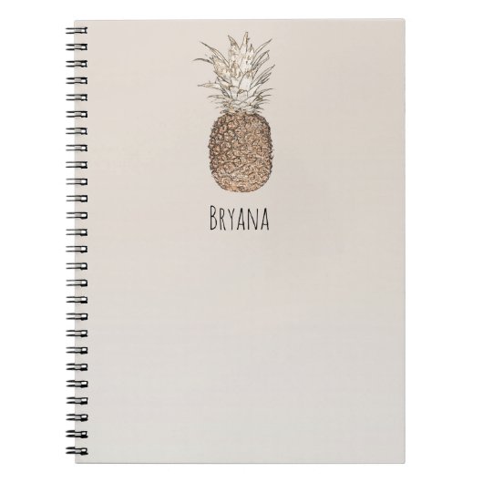 Rustikale Ananas tropisch-hawaiianisch Notizblock (Vorderseite)