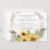 Rustikale Änderung der Pläne Skript Sonnenblumen i Einladung (Vorderseite)