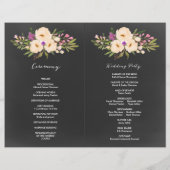 Rustikale Anemones-Tafel (Rückseite)