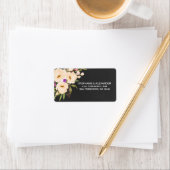 Rustikale Anemones-Tafel Adressaufkleber (Insitu)