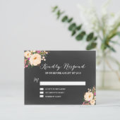 Rustikale Anemones-Tafel Einladungspostkarte (Stehend Vorderseite)