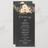 Rustikale Anemones-Tafel Programm (Vorne/Hinten)