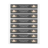 Rustikale Anemones-Tafel Rundum-Adressaufkleber (Bogen)