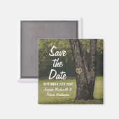 Rustikale Anfänge alte Eiche Hochzeit speichern da Magnet (Vorderseite/Rückseite)