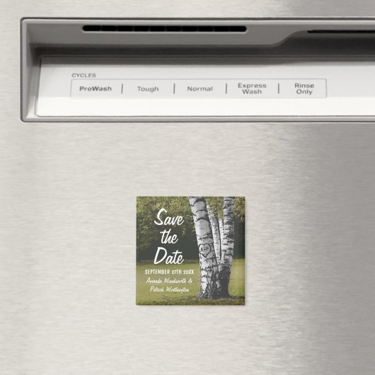 Rustikale Anfänge Bäume Hochzeit speichern das Dat Magnet (In Situ (Geschirrspüler))