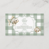 Rustikale Angelbücher für Baby Begleitkarte (Vorderseite)