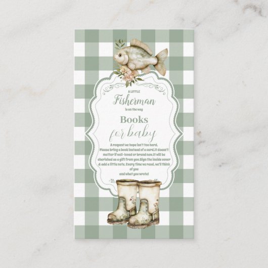 Rustikale Angelbücher für Baby Begleitkarte (Vorderseite)
