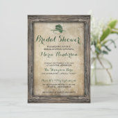 Rustikale Angellounge Bridal Dusche Einladung (Stehend Vorderseite)