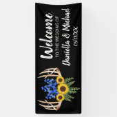 Rustikale Angler Willkommen bei der Hochzeit Banner (Vertikal)