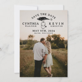 Rustikale Anglerrennen Hochzeit retten Datum Save The Date