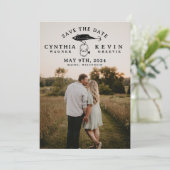 Rustikale Anglerrennen Hochzeit retten Datum Save The Date (Stehend Vorderseite)